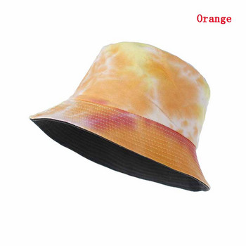 Νέο καπέλο Tie-dye Bucket Γυναικείο καπέλο Άνοιξη Καλοκαίρι Διαθέσιμο σε δύο όψεις Θόλος Βαμβακερό Γυναικείο Καπέλο Ψαράς Μπλε 0 σειρές Casual Καπέλο για ήλιο W064