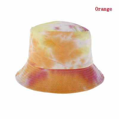 Novi šešir s kravatom Ženski proljeće ljeto Dvostrano dostupan pamuk s kupolom Ženski ribarski šešir Plavi 0range Ležerni šešir za sunce W064
