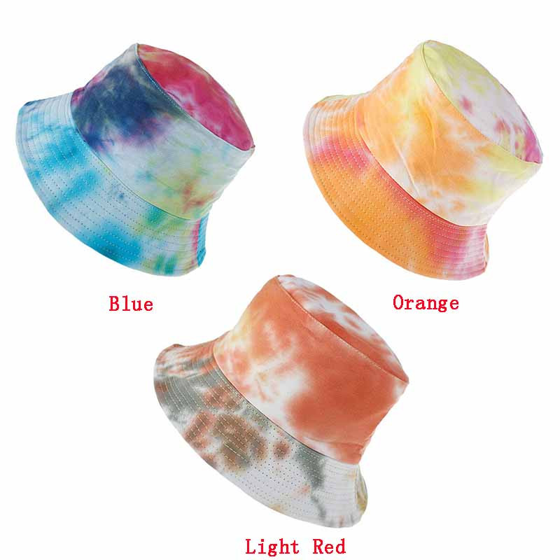 Novi šešir s kravatom Ženski proljeće ljeto Dvostrano dostupan pamuk s kupolom Ženski ribarski šešir Plavi 0range Ležerni šešir za sunce W064