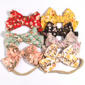 7 db 4,8"-es, 12 cm-es nagy sifon virágok, extra széles, rugalmas nylon fejpánttal Gyerek fejfedő Divatos fejfedő-kiegészítők