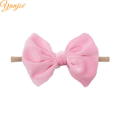 1 buc 4,5 inchi fundițe de păr din catifea bentite elastice din nailon pentru fete bentiță din nailon moale pentru copii, vânzare caldă, banda de păr, accesorii pentru păr
