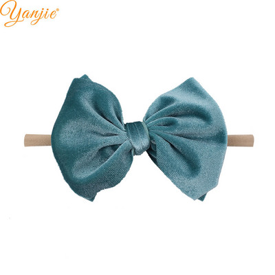 1 buc 4,5 inchi fundițe de păr din catifea bentite elastice din nailon pentru fete bentiță din nailon moale pentru copii, vânzare caldă, banda de păr, accesorii pentru păr