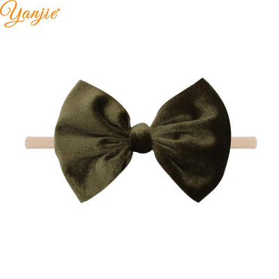 1 buc 4,5 inchi fundițe de păr din catifea bentite elastice din nailon pentru fete bentiță din nailon moale pentru copii, vânzare caldă, banda de păr, accesorii pentru păr