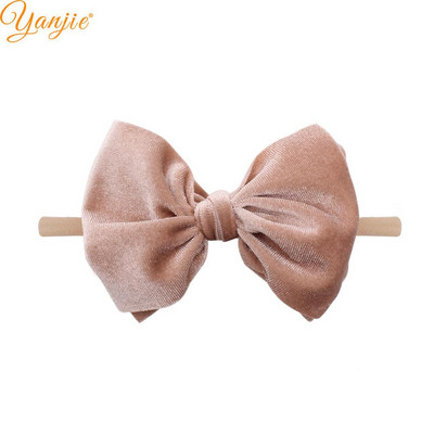 1 buc 4,5 inchi fundițe de păr din catifea bentite elastice din nailon pentru fete bentiță din nailon moale pentru copii, vânzare caldă, banda de păr, accesorii pentru păr