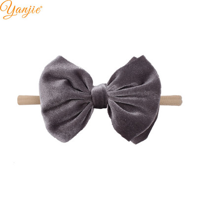 1 buc 4,5 inchi fundițe de păr din catifea bentite elastice din nailon pentru fete bentiță din nailon moale pentru copii, vânzare caldă, banda de păr, accesorii pentru păr