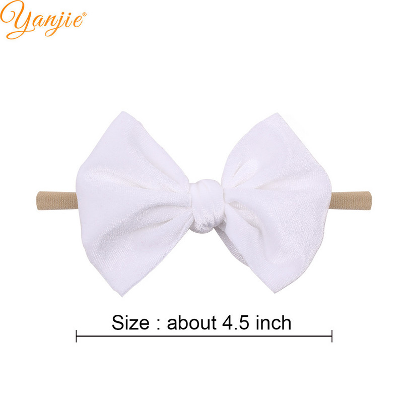 1 buc 4,5 inchi fundițe de păr din catifea bentite elastice din nailon pentru fete bentiță din nailon moale pentru copii, vânzare caldă, banda de păr, accesorii pentru păr