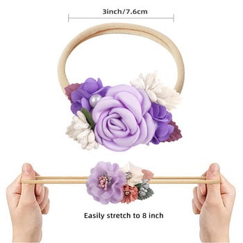 3 τεμ Baby Bow Headband Βαμβακερές κορδέλες κεφαλής για παιδιά Μαλακές κορδέλες μαλλιών για νεογέννητα Κοριτσίστικες κορδέλες μαλλιών Αξεσουάρ για μικρά παιδιά