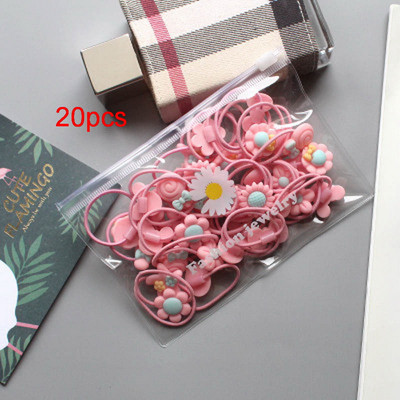 20/40/100db/csomag Kislány virág haj gumiszalagok fekete hajkötő gumi lófarok tartóhoz gyerek nylon rugalmas fejpánt kiegészítő
