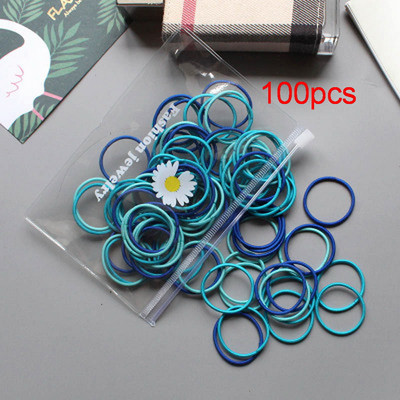 20/40/100db/csomag Kislány virág haj gumiszalagok fekete hajkötő gumi lófarok tartóhoz gyerek nylon rugalmas fejpánt kiegészítő