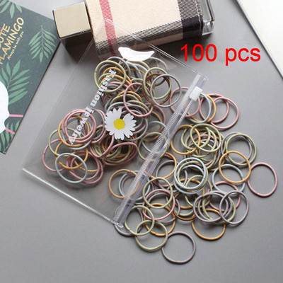 20/40/100db/csomag Kislány virág haj gumiszalagok fekete hajkötő gumi lófarok tartóhoz gyerek nylon rugalmas fejpánt kiegészítő