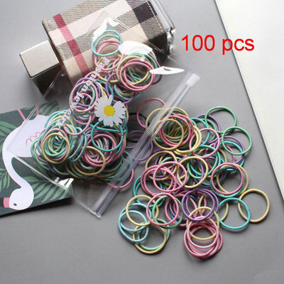 20/40/100db/csomag Kislány virág haj gumiszalagok fekete hajkötő gumi lófarok tartóhoz gyerek nylon rugalmas fejpánt kiegészítő