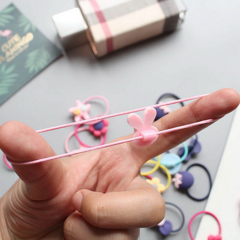 20/40/100db/csomag Kislány virág haj gumiszalagok fekete hajkötő gumi lófarok tartóhoz gyerek nylon rugalmas fejpánt kiegészítő