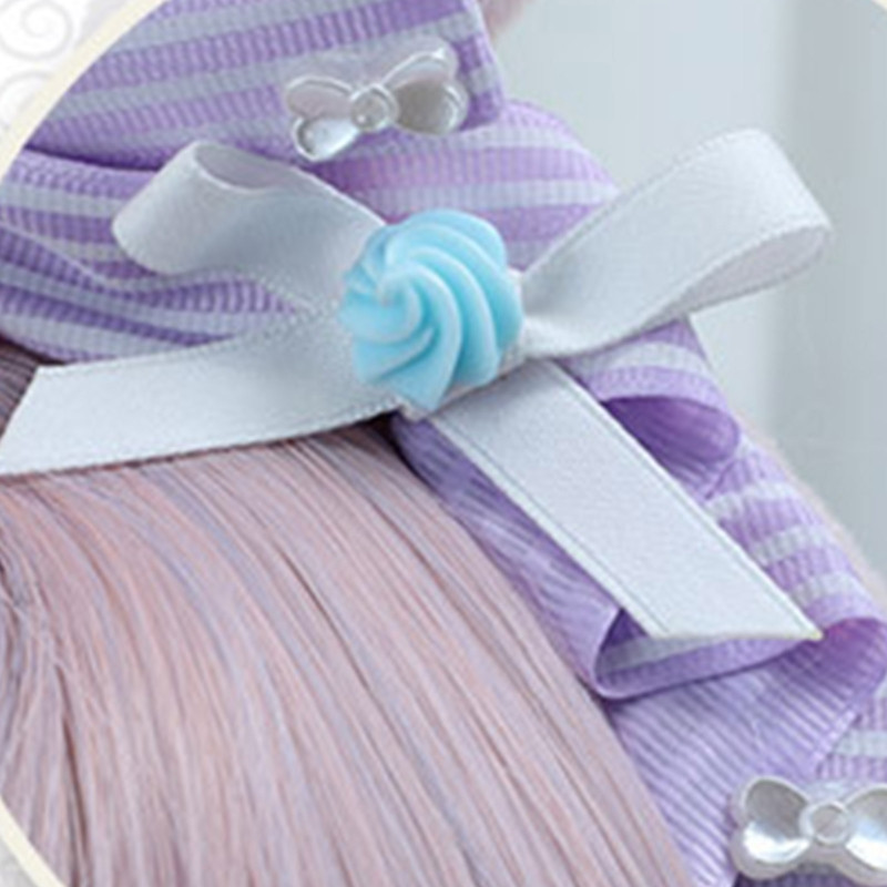 Cerc de păr de iepure Bentiță pentru ureche de iepure pentru femei, fete, Lolita, benzi de păr de pluș, fundite, fundite, decor M6CD