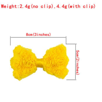 5 ΤΕΜ. Hot Sale Παιδικό σιφόν φιόγκος τριαντάφυλλο 8 εκατοστών, κοριτσίστικες μπουτίκ για κορδέλες, κουκούλες κεφαλής DIY χειροποίητα αξεσουάρ
