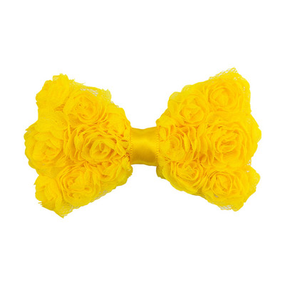 5 bucăți promoție fierbinte 8 cm fundă de trandafir din șifon pentru copii, funde de păr pentru fete de tip boutique pentru benzi de păr, ace de păr, accesorii de bricolaj lucrate manual