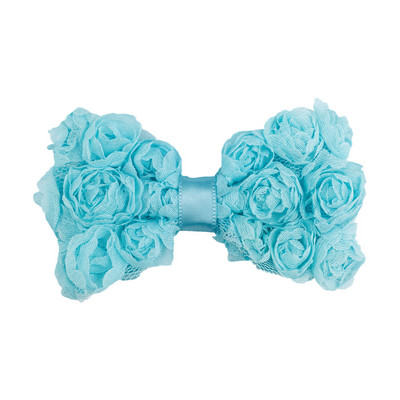 5 bucăți promoție fierbinte 8 cm fundă de trandafir din șifon pentru copii, funde de păr pentru fete de tip boutique pentru benzi de păr, ace de păr, accesorii de bricolaj lucrate manual