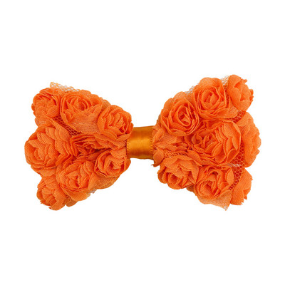 5 bucăți promoție fierbinte 8 cm fundă de trandafir din șifon pentru copii, funde de păr pentru fete de tip boutique pentru benzi de păr, ace de păr, accesorii de bricolaj lucrate manual