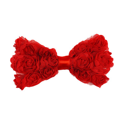 5 bucăți promoție fierbinte 8 cm fundă de trandafir din șifon pentru copii, funde de păr pentru fete de tip boutique pentru benzi de păr, ace de păr, accesorii de bricolaj lucrate manual