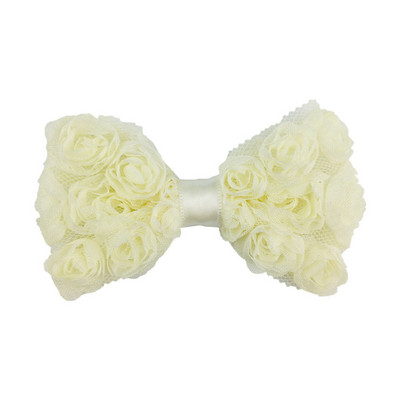 5 bucăți promoție fierbinte 8 cm fundă de trandafir din șifon pentru copii, funde de păr pentru fete de tip boutique pentru benzi de păr, ace de păr, accesorii de bricolaj lucrate manual