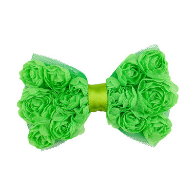 5 bucăți promoție fierbinte 8 cm fundă de trandafir din șifon pentru copii, funde de păr pentru fete de tip boutique pentru benzi de păr, ace de păr, accesorii de bricolaj lucrate manual