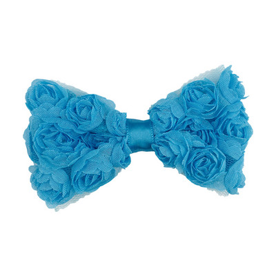 5 bucăți promoție fierbinte 8 cm fundă de trandafir din șifon pentru copii, funde de păr pentru fete de tip boutique pentru benzi de păr, ace de păr, accesorii de bricolaj lucrate manual