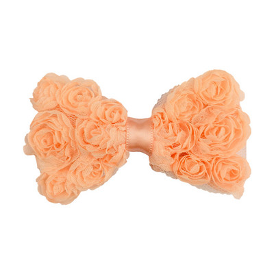 5 bucăți promoție fierbinte 8 cm fundă de trandafir din șifon pentru copii, funde de păr pentru fete de tip boutique pentru benzi de păr, ace de păr, accesorii de bricolaj lucrate manual