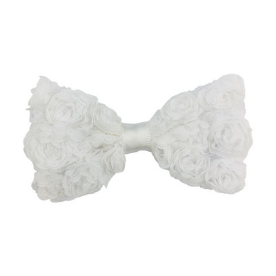 5 bucăți promoție fierbinte 8 cm fundă de trandafir din șifon pentru copii, funde de păr pentru fete de tip boutique pentru benzi de păr, ace de păr, accesorii de bricolaj lucrate manual