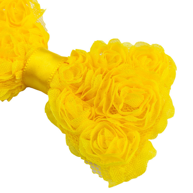 5 bucăți promoție fierbinte 8 cm fundă de trandafir din șifon pentru copii, funde de păr pentru fete de tip boutique pentru benzi de păr, ace de păr, accesorii de bricolaj lucrate manual