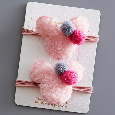 2/3/5 komada Vuneni medvjed Dječje kopče za kosu za djevojčice Plišane životinje Dječje ukosnice Ukosnice omotane tkaninom Elastične gumice za kosu Vezice Uže