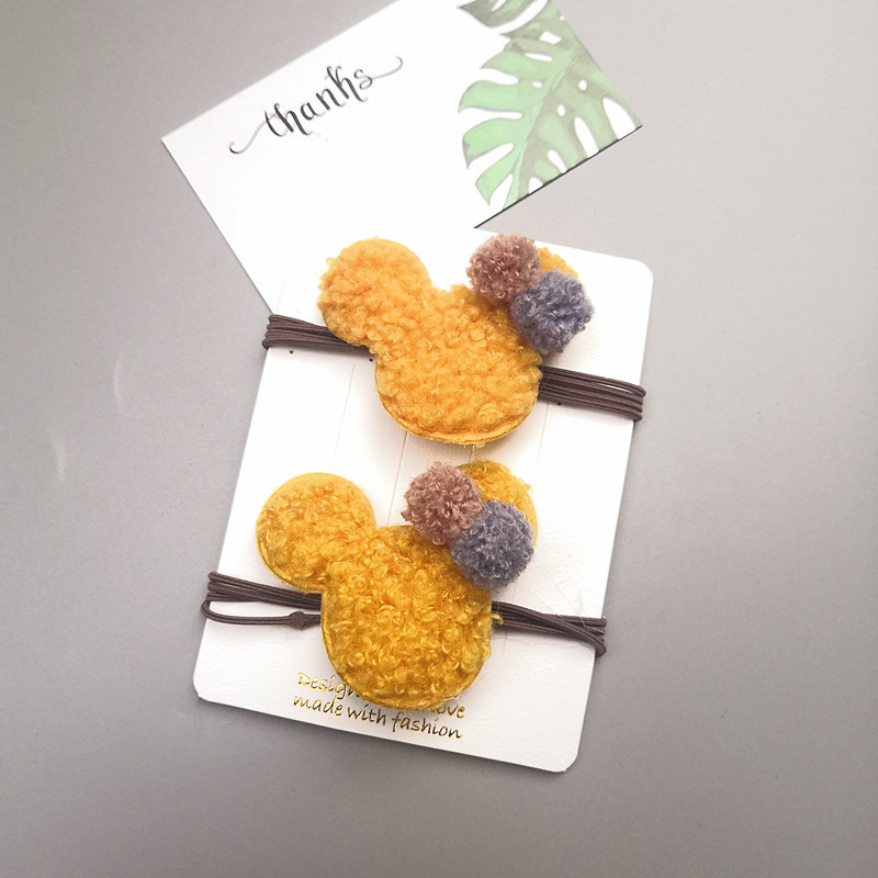 2/3/5 komada Vuneni medvjed Dječje kopče za kosu za djevojčice Plišane životinje Dječje ukosnice Ukosnice omotane tkaninom Elastične gumice za kosu Vezice Uže