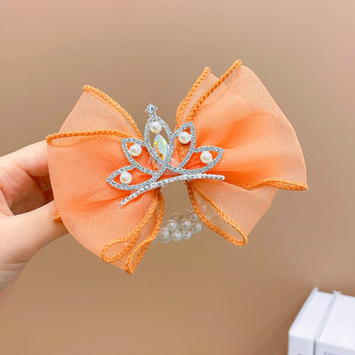 Arc cu perle strasuri coroana elastica banda de par fetita copii copii frânghie par inel cravata femei scrunchies accesorii pentru par articole pentru acoperirea capului