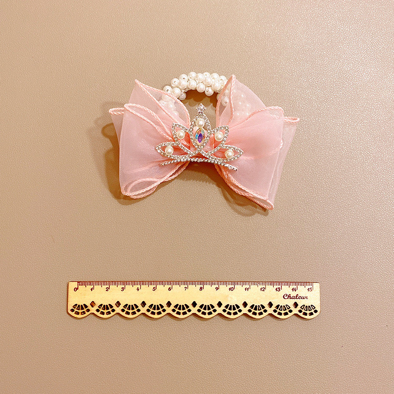 Arc cu perle strasuri coroana elastica banda de par fetita copii copii frânghie par inel cravata femei scrunchies accesorii pentru par articole pentru acoperirea capului