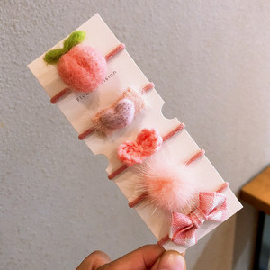 Őszi és téli új gyapjú filc öltöny Gyerek fejfedő Rajzfilm táska kis gumiszalag masni csomó haj kötél