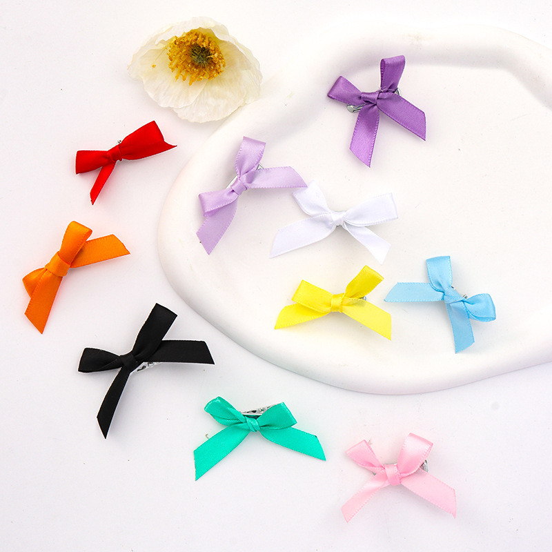 10db/csomag Gyerek fehér csokor Hajcsat Diákok Szalag masni BBclps Little Girls Hajtűk Színes hajtartók Hajkiegészítők