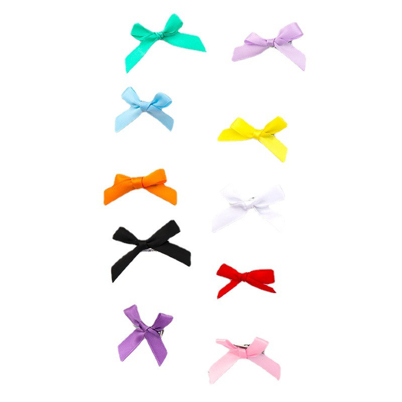 10db/csomag Gyerek fehér csokor Hajcsat Diákok Szalag masni BBclps Little Girls Hajtűk Színes hajtartók Hajkiegészítők