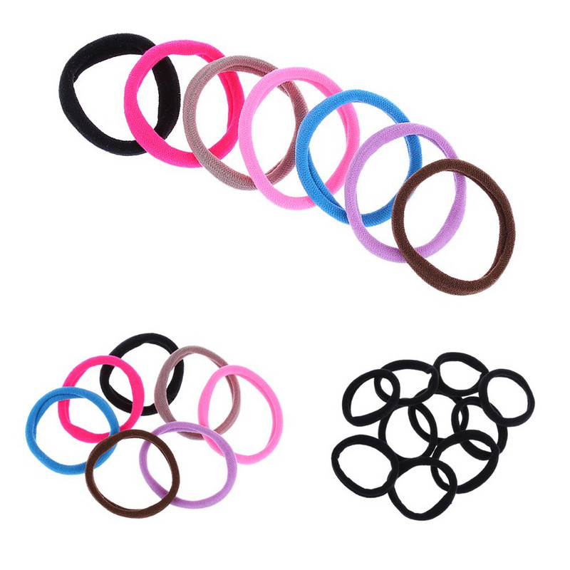 10 kom/lot Visokokvalitetne slatke ženske djevojke od elastičnog užeta Traka za kosu u boji slatkiša Držač za konjski rep za kosu Traka za kosu