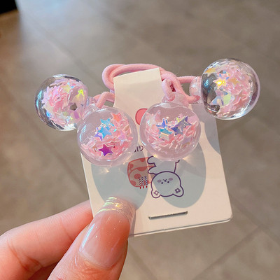 Lány aranyos rugalmas hajpántok Édes lány hajkiegészítők Hajkötők lófarok tartók Gyümölcsös fejpántok kristálygömbből