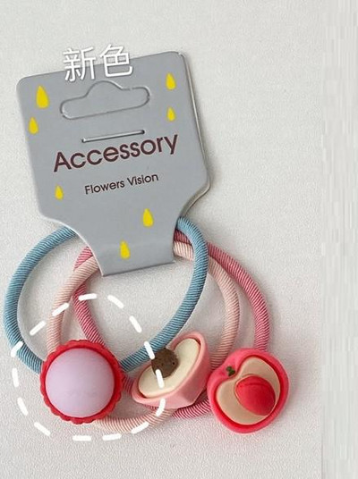 3PC NOVO Slatko ljetno voće Sezona Crtić Dječja kosa Mali krug za kosu Dodaci za kosu U boji ananasa Uže za kosu za bebe