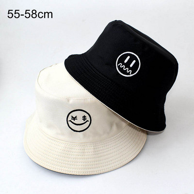 Siuvinėjimas Raidžių kibiro kepurė Moteriška dvipusė kibiro kepurė Sulankstoma lauko apsauga nuo saulės Kepurės Žvejyba Medžioklė Apsaugos nuo saulės kepurės