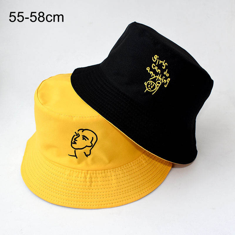 Siuvinėjimas Raidžių kibiro kepurė Moteriška dvipusė kibiro kepurė Sulankstoma lauko apsauga nuo saulės Kepurės Žvejyba Medžioklė Apsaugos nuo saulės kepurės