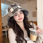 Módne strapce pre ženy, kovbojská rybárska čiapka, ženská plochá vrchná vedrová čiapka, vonkajšia slnečná clona, ležérna jednofarebná panamská čiapka, dievčenská kapota