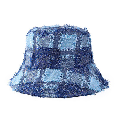 Módne strapce pre ženy, kovbojská rybárska čiapka, ženská plochá vrchná vedrová čiapka, vonkajšia slnečná clona, ležérna jednofarebná panamská čiapka, dievčenská kapota