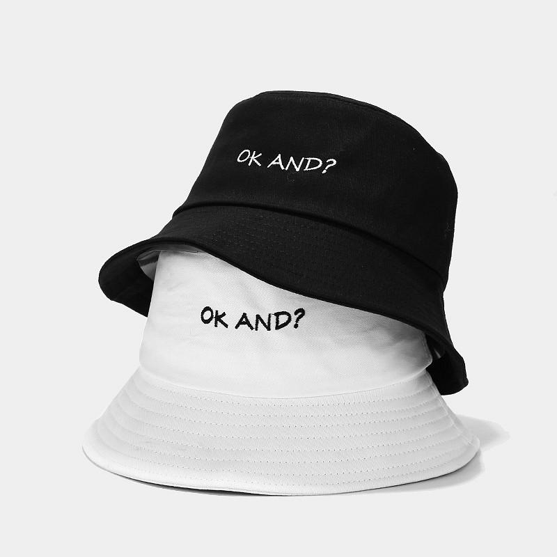 Šešir s vezom Kape za sunčanje na otvorenom Kape za sunčanje Hip Hop Novi pamuk Ljeto za sunčanje Unisex modni print Kape za plažu Ribarski šeširi