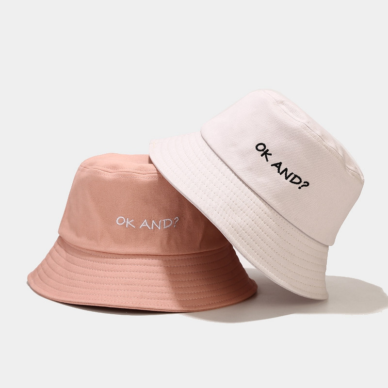 Šešir s vezom Kape za sunčanje na otvorenom Kape za sunčanje Hip Hop Novi pamuk Ljeto za sunčanje Unisex modni print Kape za plažu Ribarski šeširi