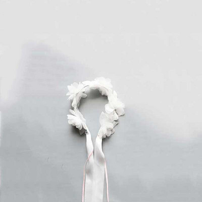 Nou-născut lungă dantelă panglică floare bentita dulce prințesă bentițe coroană fete fotografie prop accesorii pentru cap Accesorii pentru păr