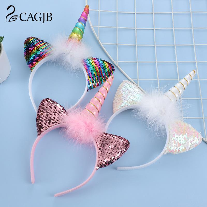 Trake za kosu za djevojčice sa svjetlima Pokrivala za glavu princeze Jednorog LED svjetleća traka za glavu Dječja gumica za kosu Dekoracije za rođendanske zabave