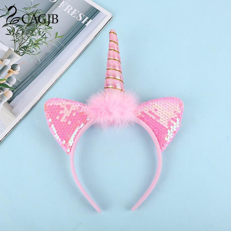 Trake za kosu za djevojčice sa svjetlima Pokrivala za glavu princeze Jednorog LED svjetleća traka za glavu Dječja gumica za kosu Dekoracije za rođendanske zabave