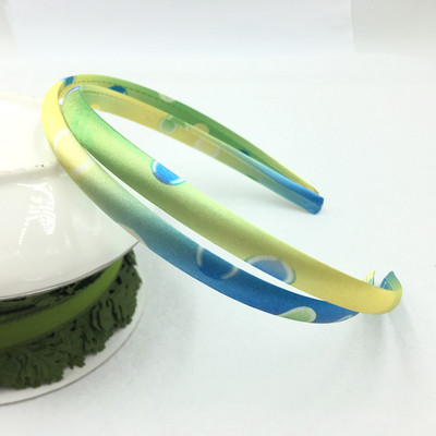 10 τεμάχια/παρτίδα 10mm Rainbow Satin Covered Hairbands για γυναίκες κορίτσια Παιδικά ελαστικά μασίφ σατέν κορδέλες μαλλιών DIY Headband Hair Hoop