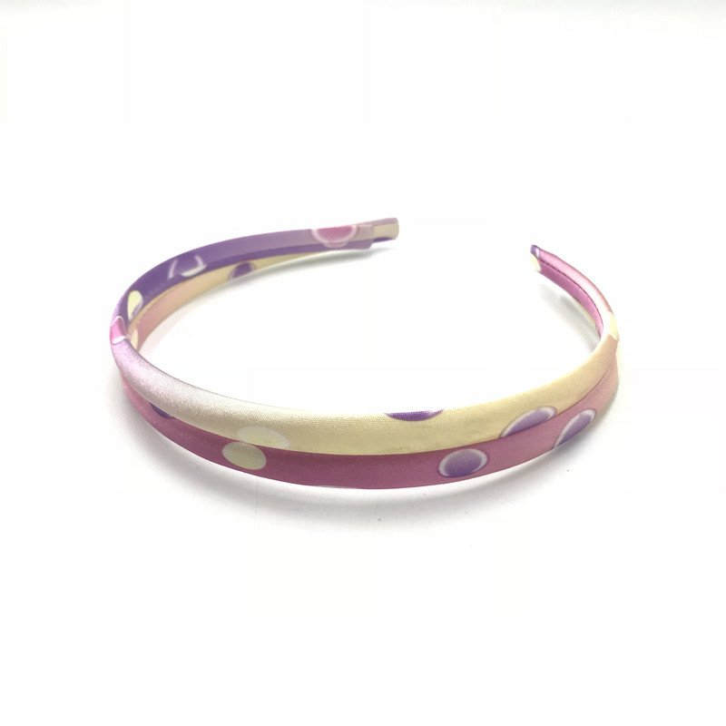 10 τεμάχια/παρτίδα 10mm Rainbow Satin Covered Hairbands για γυναίκες κορίτσια Παιδικά ελαστικά μασίφ σατέν κορδέλες μαλλιών DIY Headband Hair Hoop