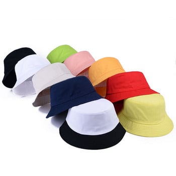 Καπέλο 2018 Hot Sale Unisex Bucket Panama Γυναικεία Καπέλο αντηλιακού μονόχρωμου μονόχρωμου ανδρικού και γυναικείου καλοκαιρινά καπέλα